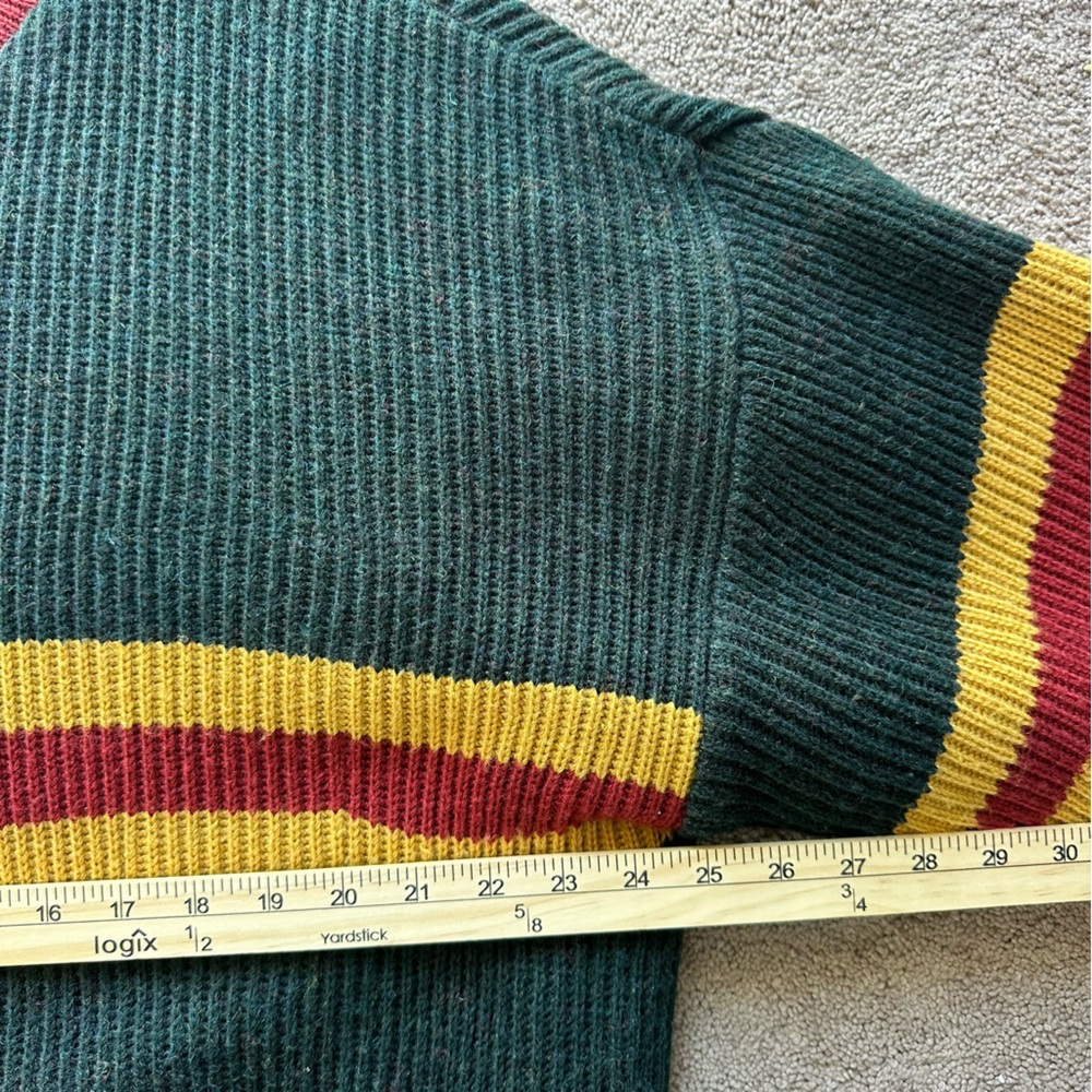 Vintage New Fast Retro Athletic Varsity Knit Bomber Jacket Lined XL Gryffindoor - Picture 10 of 11